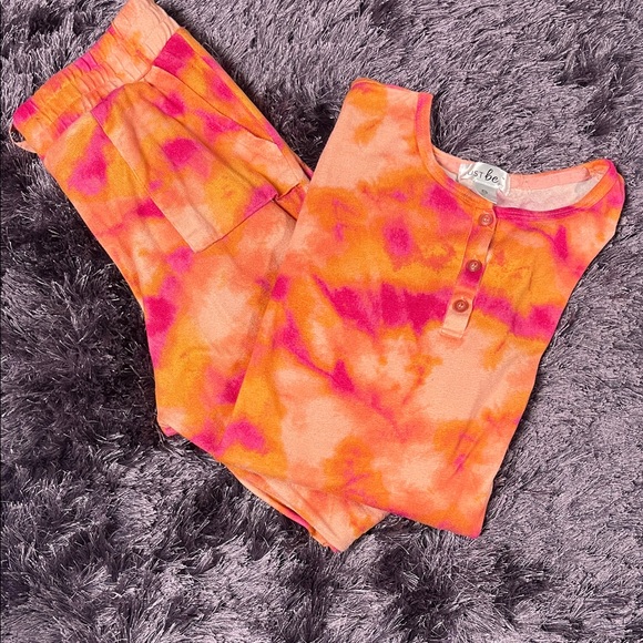 Zara Other - Zara Kids Orange and Pink Tie-Dye Bottoms